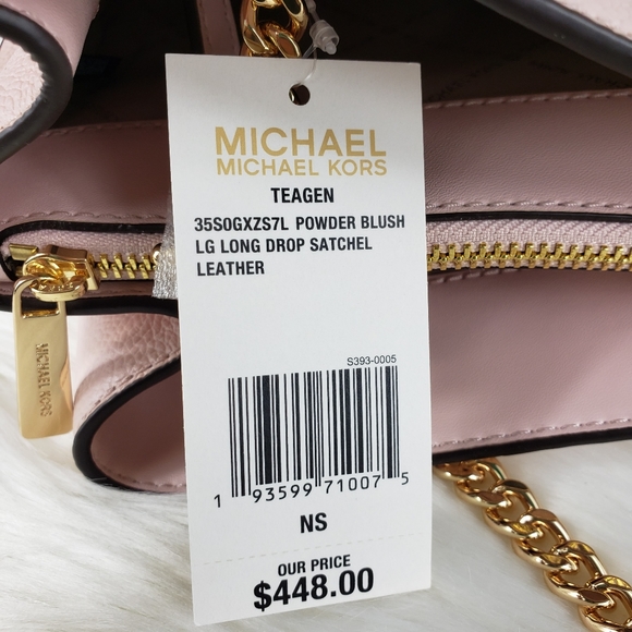 NWT Michael Kors LG Teagen satchel powder blush MK - Picture 10 of 10
